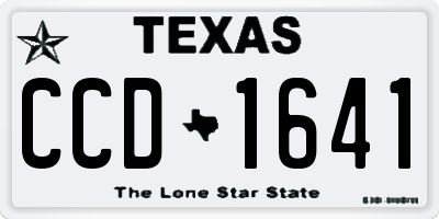 TX license plate CCD1641