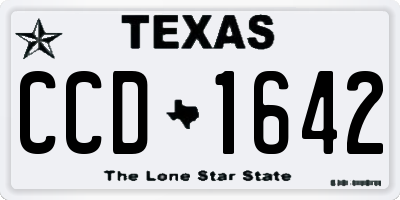 TX license plate CCD1642
