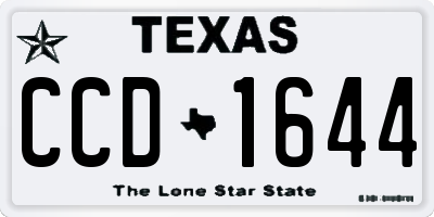 TX license plate CCD1644
