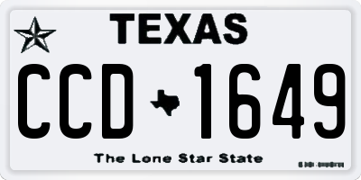 TX license plate CCD1649
