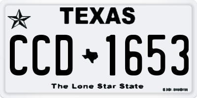 TX license plate CCD1653