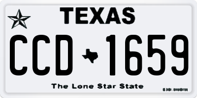TX license plate CCD1659