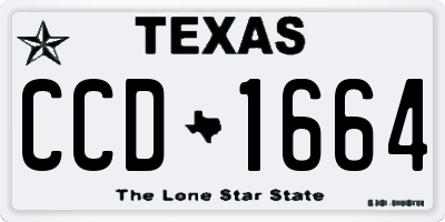 TX license plate CCD1664