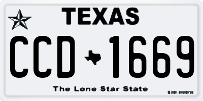 TX license plate CCD1669