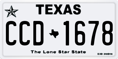 TX license plate CCD1678