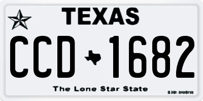 TX license plate CCD1682