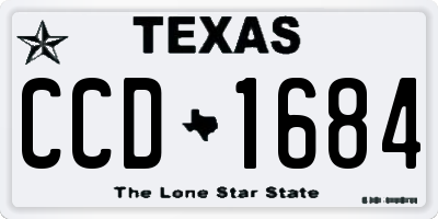 TX license plate CCD1684