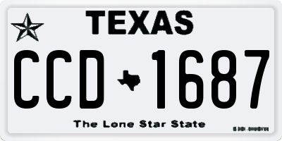 TX license plate CCD1687