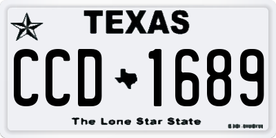 TX license plate CCD1689