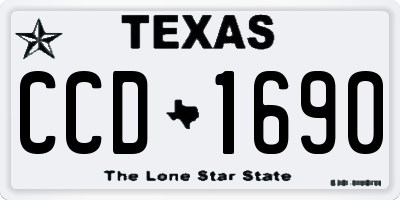 TX license plate CCD1690