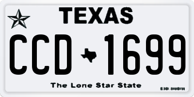 TX license plate CCD1699