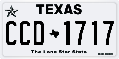 TX license plate CCD1717
