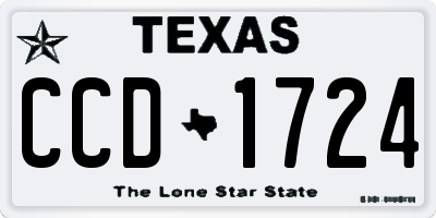 TX license plate CCD1724