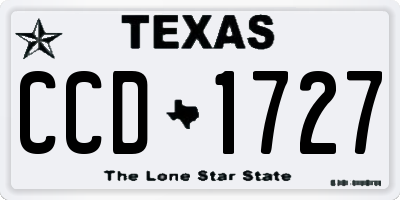 TX license plate CCD1727