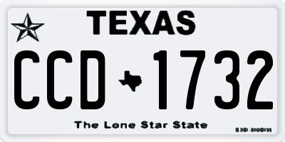 TX license plate CCD1732