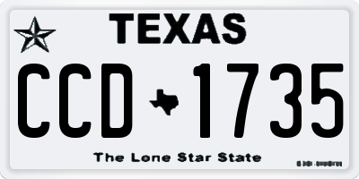 TX license plate CCD1735