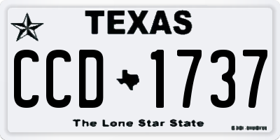 TX license plate CCD1737