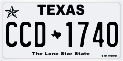 TX license plate CCD1740