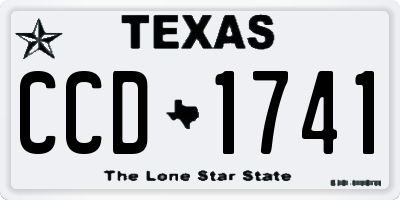 TX license plate CCD1741