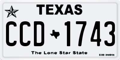 TX license plate CCD1743