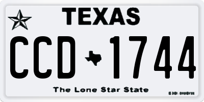 TX license plate CCD1744