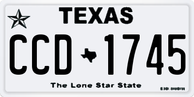 TX license plate CCD1745