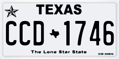TX license plate CCD1746