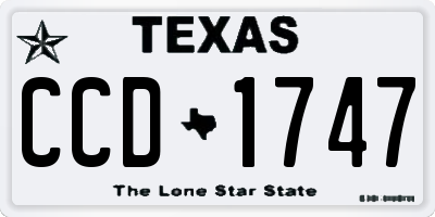 TX license plate CCD1747