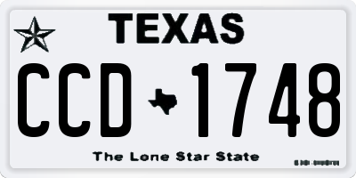 TX license plate CCD1748