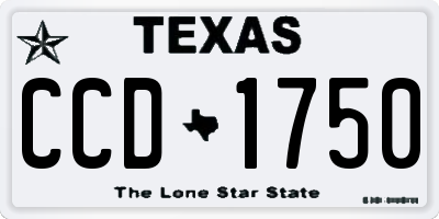 TX license plate CCD1750