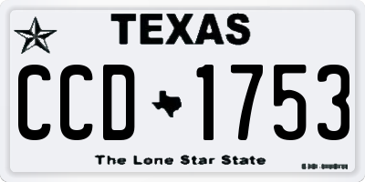 TX license plate CCD1753
