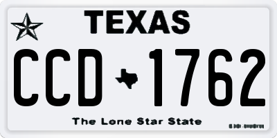 TX license plate CCD1762