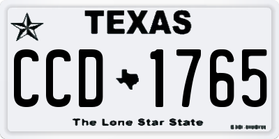 TX license plate CCD1765