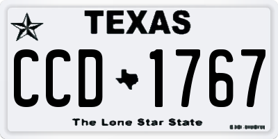 TX license plate CCD1767