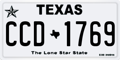 TX license plate CCD1769