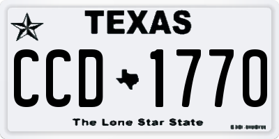 TX license plate CCD1770