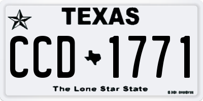 TX license plate CCD1771