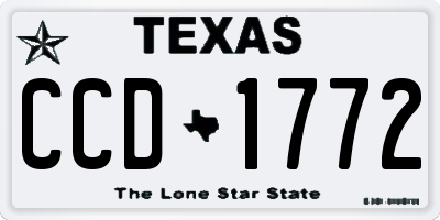 TX license plate CCD1772