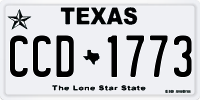TX license plate CCD1773