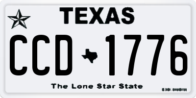 TX license plate CCD1776
