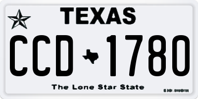 TX license plate CCD1780