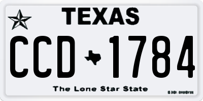 TX license plate CCD1784