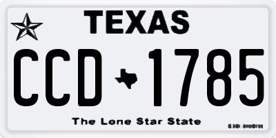 TX license plate CCD1785