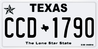 TX license plate CCD1790