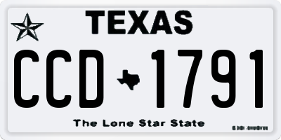 TX license plate CCD1791