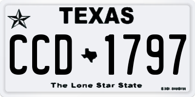 TX license plate CCD1797