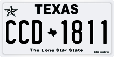 TX license plate CCD1811