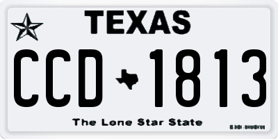 TX license plate CCD1813