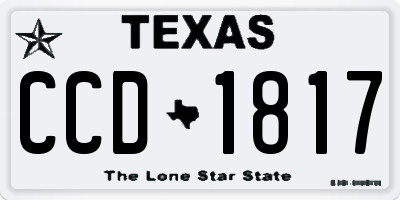TX license plate CCD1817