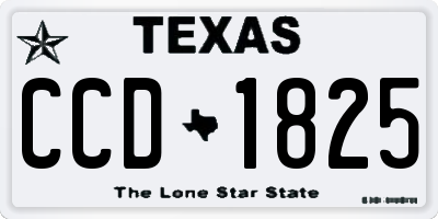 TX license plate CCD1825